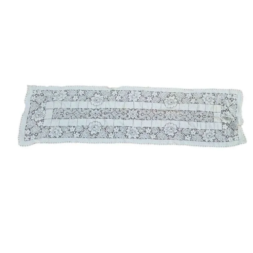 Table Runner, Vintage White 12